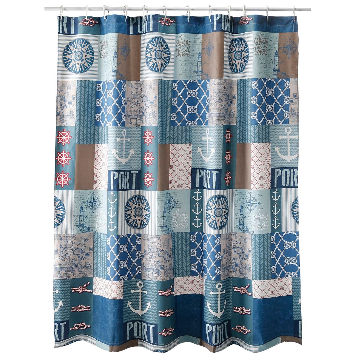 MALLORCA - Cortina para Baño Diseño Marina con Forro