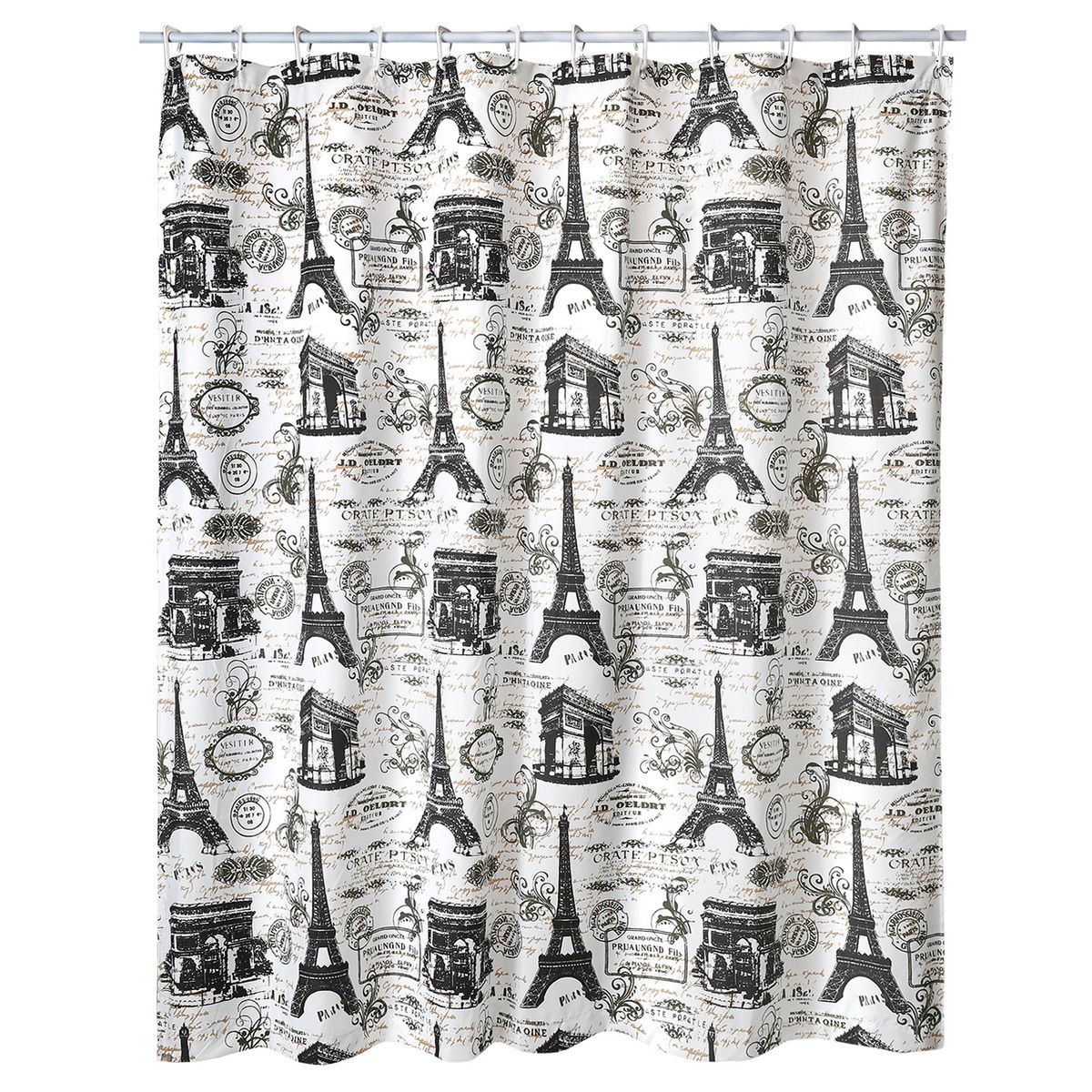 MALLORCA - Cortina para Baño Diseño Postales con Forro