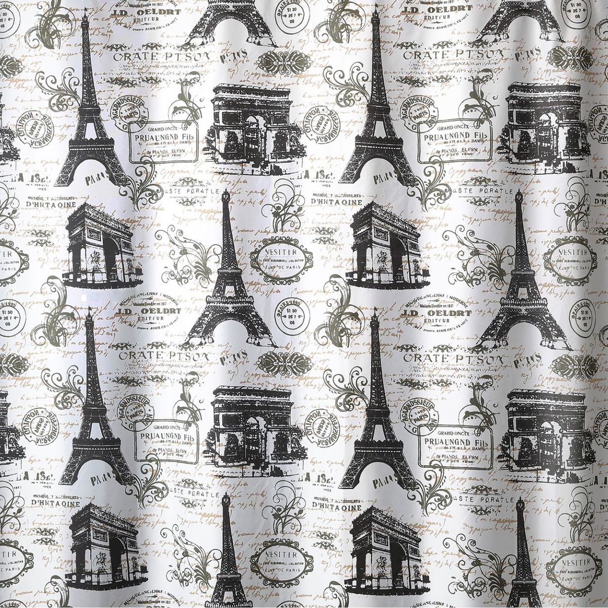 MALLORCA - Cortina para Baño Diseño Postales con Forro