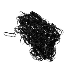 COSMETICAVAL - Elásticos negros para el cabello 500 unidades CVL