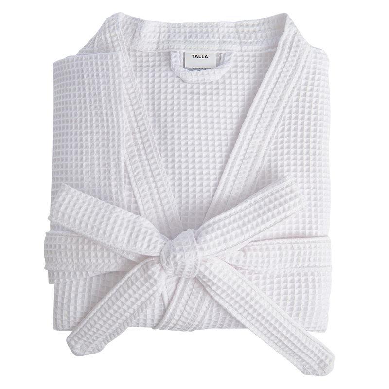 HOHOS CASA - Bata Piqué Blanca 58 Algodón - 42 Poliéster