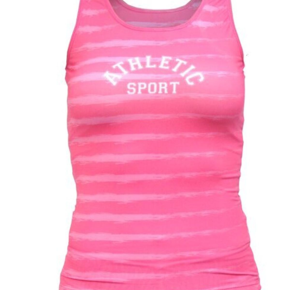 ATHLETIC SPORT - Musculosa rosada lineas blancas