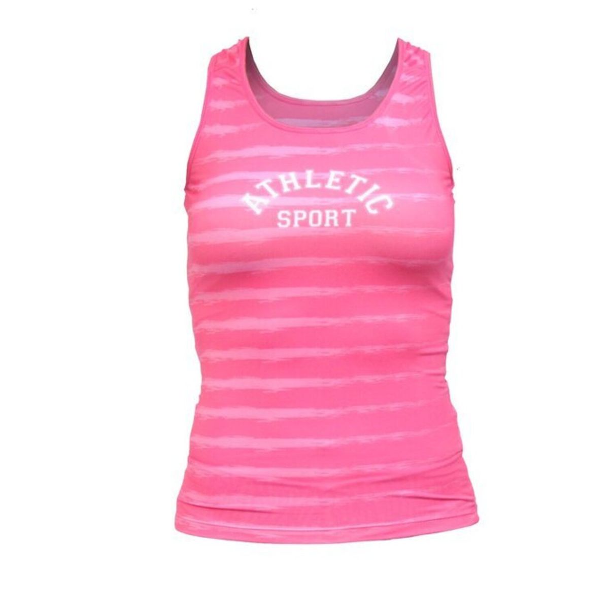 ATHLETIC SPORT - Musculosa rosada lineas blancas