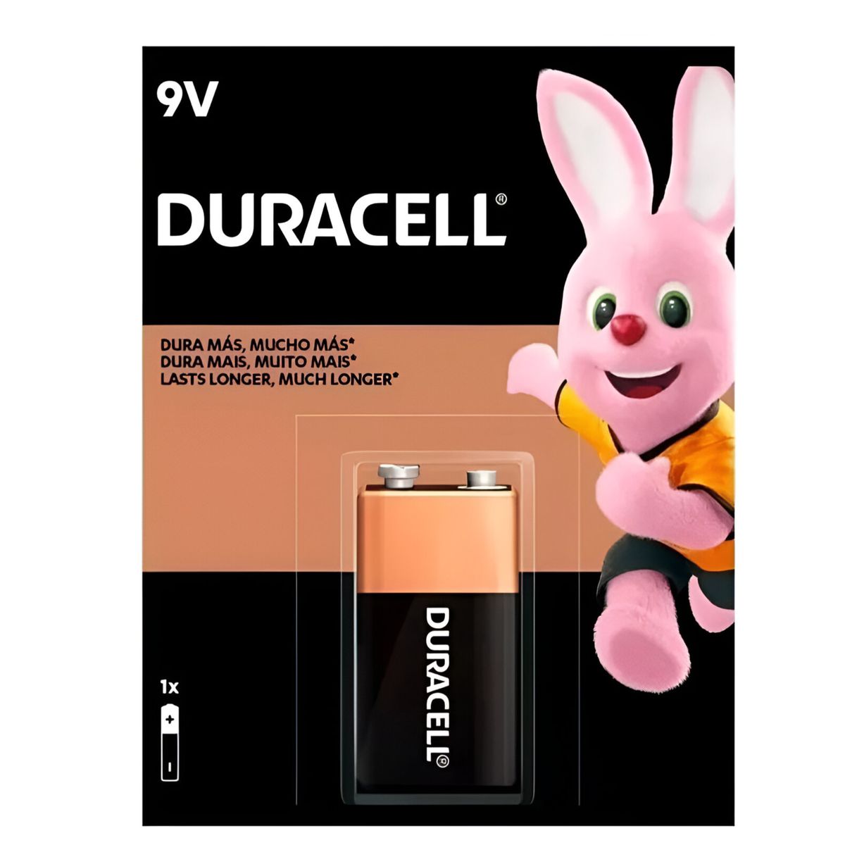 DURACELL - Batería Duracell de 9V de Larga Duración