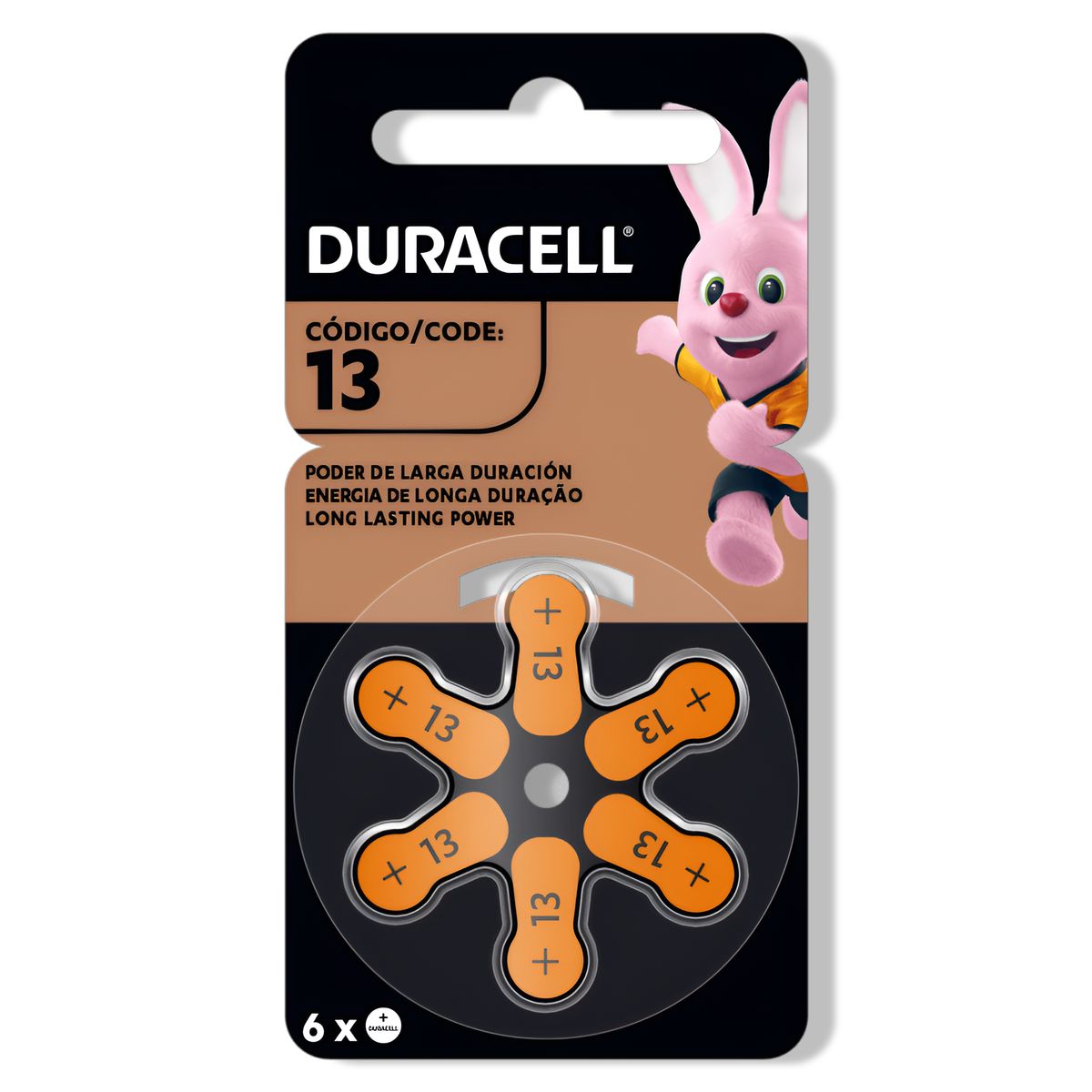 DURACELL - Pila Duracell 13 de Audiología de Larga Duración (Pack de 6)