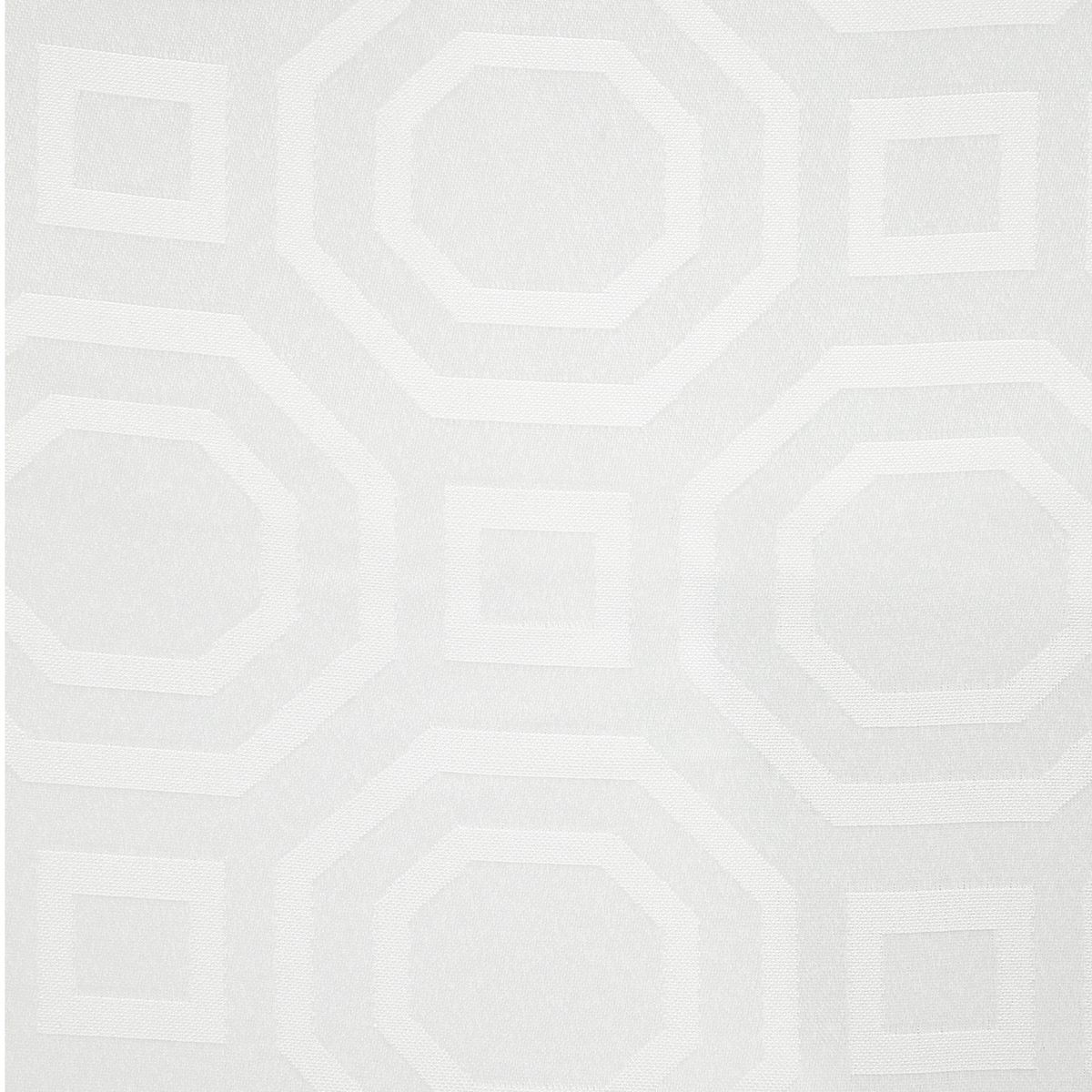SUEÑO BLANCO - MANTEL JACKARD CUADRADO  GEOMETRICO BLANCO