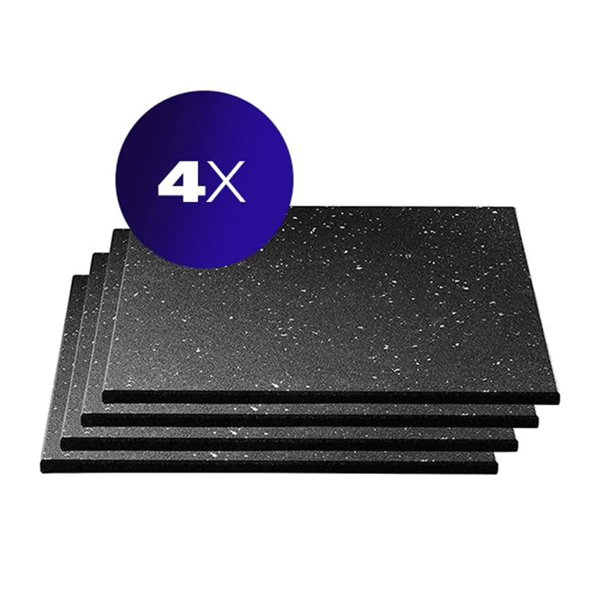 SDFIT - Pack 4 Pisos de caucho 50 x 50 cm x 15 mm