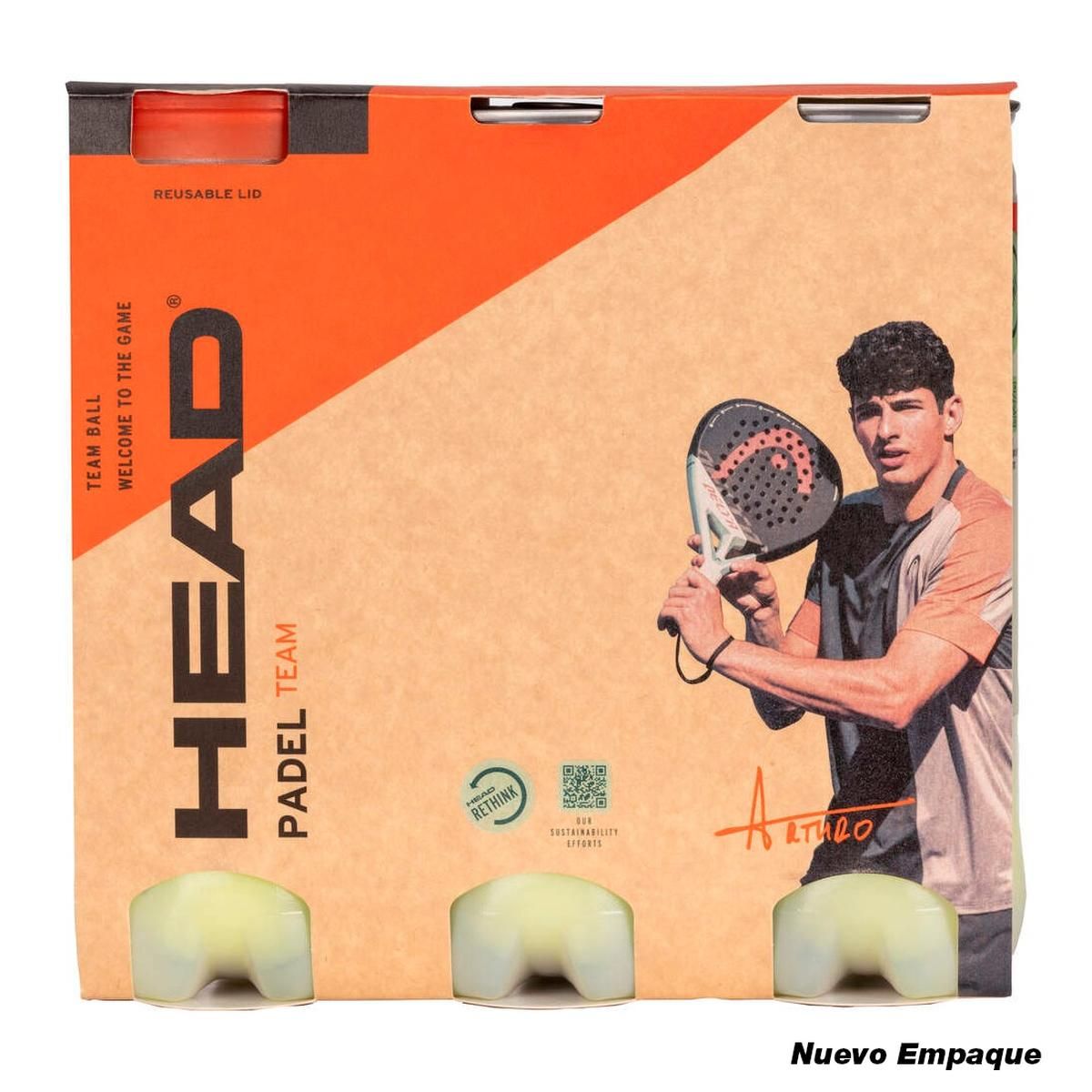 HEAD - Pelotas de Pádel Head 3x3B Amarillo