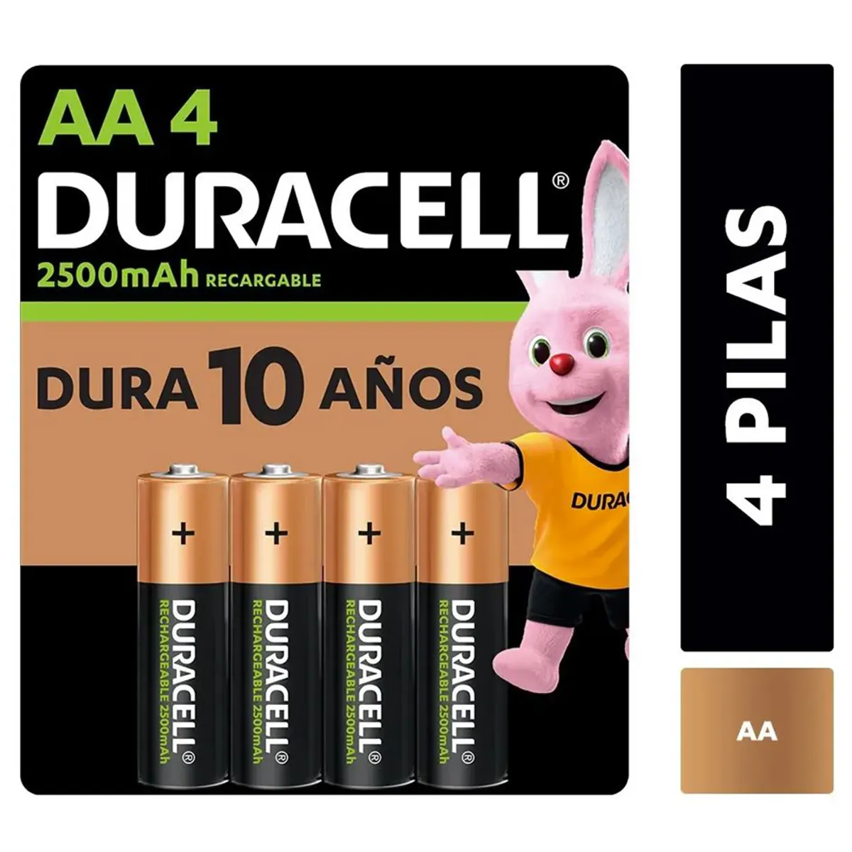 DURACELL - Pack Pilas AA x4 Duracell Recargables
