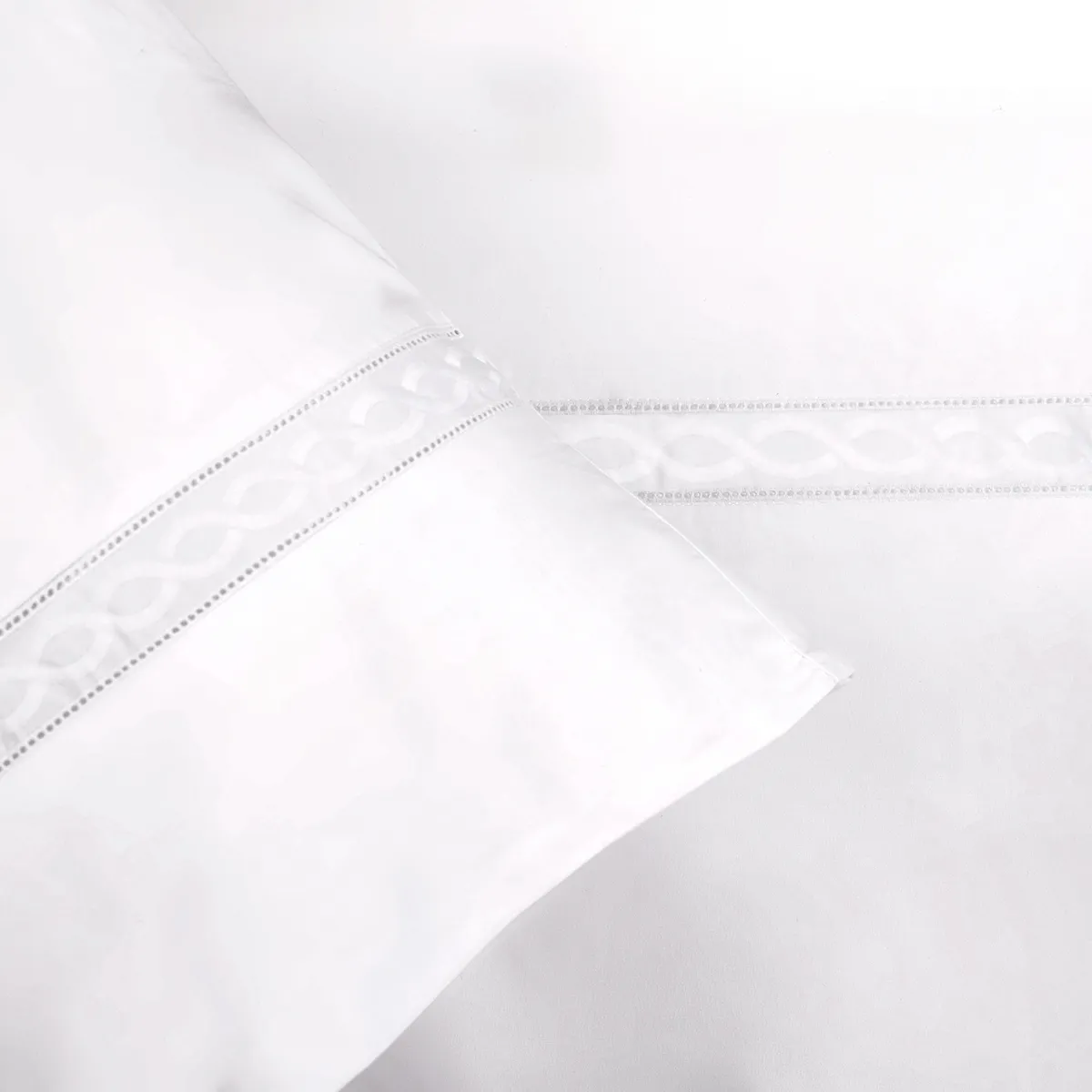 NINA HERRERA - Sábana Básica Trenza Blanco 220 Hilos King