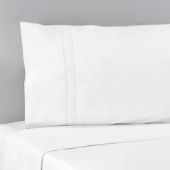 NINA HERRERA - Sábana Básica Trenza Blanco 220 hilos Super King