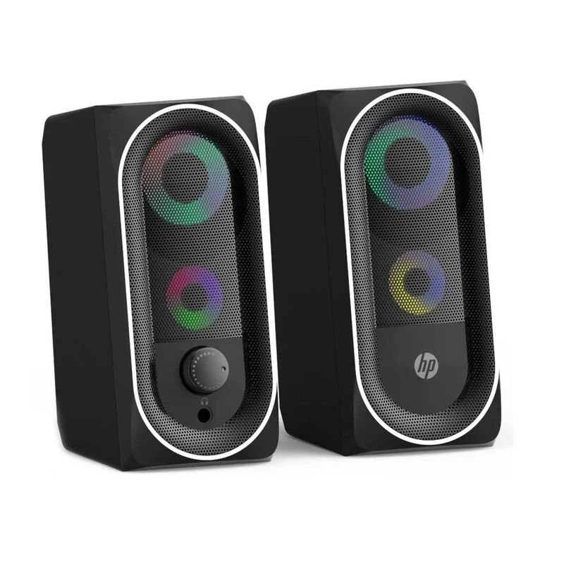 HP - Parlante USB HP de 6W Estéreo con Iluminación Rgb DHE-6001 - Negro