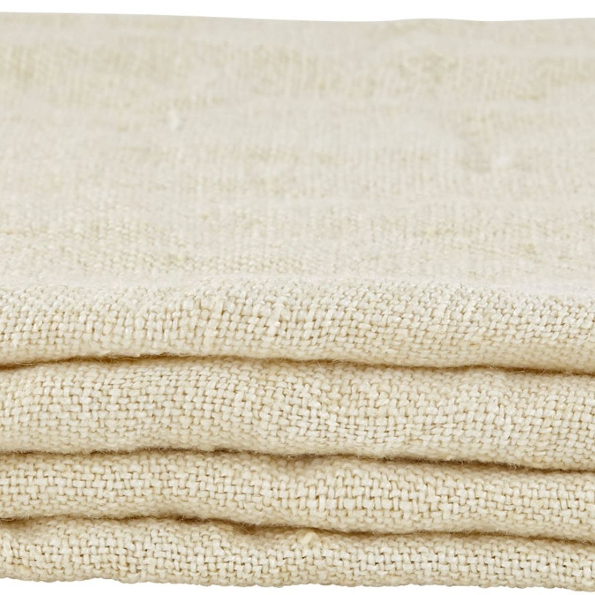 LIV INTERIOR - Manta lino grueso con flecos 130x175 cm