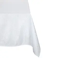 SUEÑO BLANCO - MANTEL JACKARD RECTANGULAR GEOMETRICO BLANCO