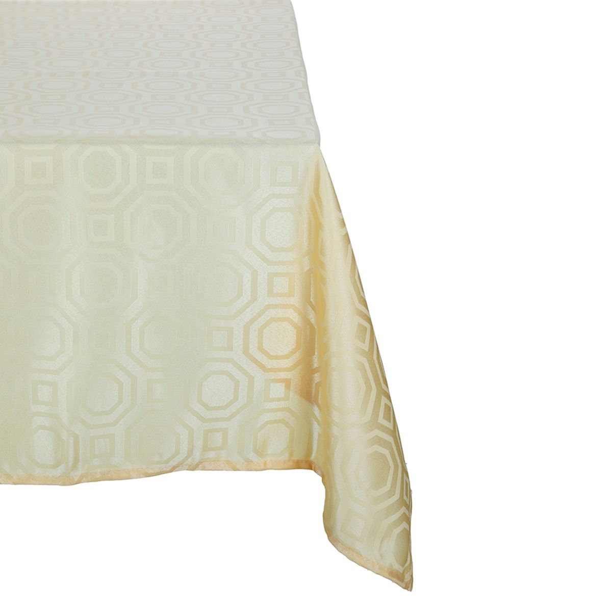 SUEÑO BLANCO - MANTEL JACKARD RECTANGULAR  GEOMETRICO CREMA