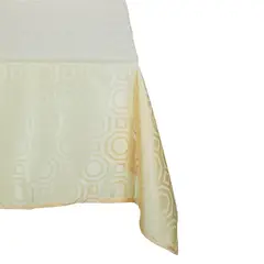 SUEÑO BLANCO - MANTEL JACKARD RECTANGULAR GEOMETRICO CREMA