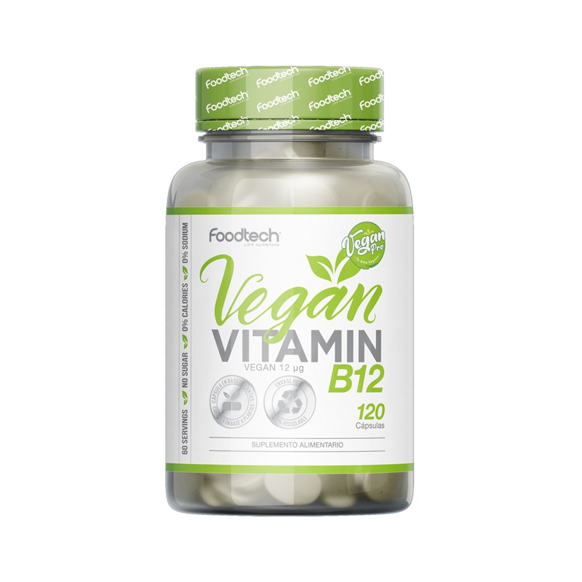 FOODTECH - Vegan Vitamin B12 120 caps - Foodtech 