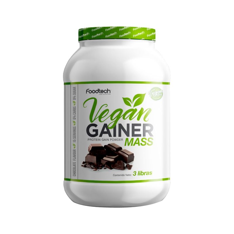 FOODTECH - Vegan Gainer Mass 3 lbs - Foodtech Chocolate