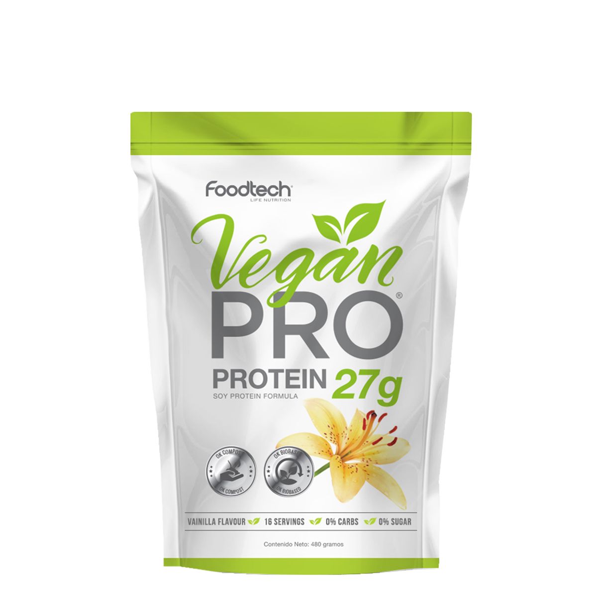 FOODTECH - Vegan Protein 1lb - Foodtech Vainilla Ice Cream
