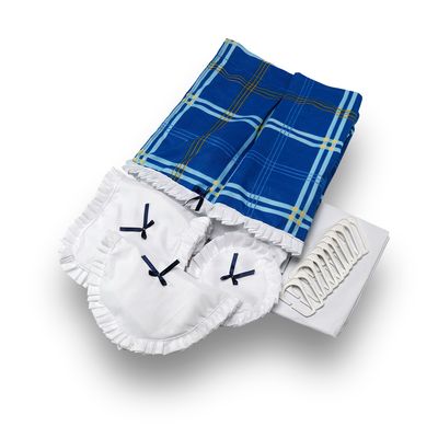 Imagen 2 del producto Juego de Cortina para Baño Escoces Azul 6 Piezas