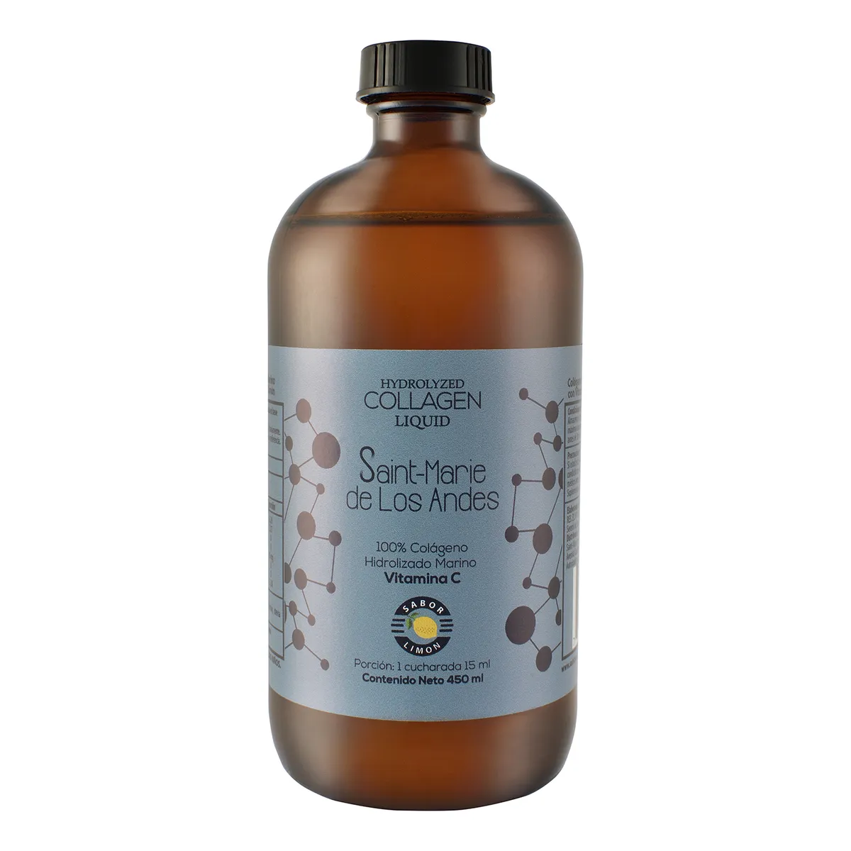 SAINT MARIE DE LOS ANDES - COLAGENO HIDROLIZADO LIQUIDO MARINO  VIT C LIMON