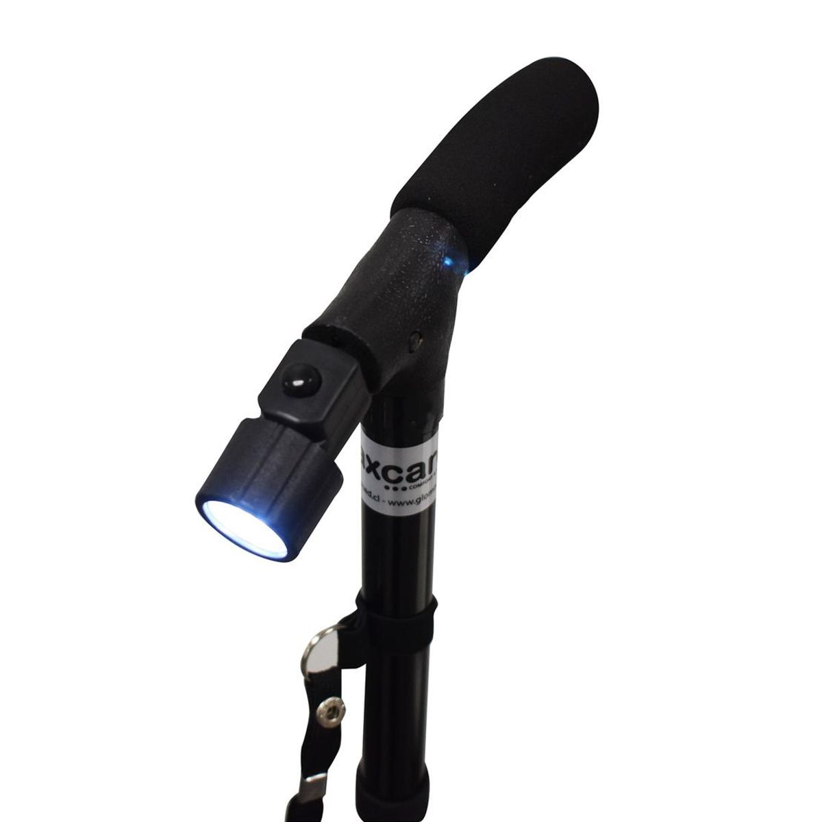 MAXCARE - Baston Plegable Negro Con Luz GLOMED