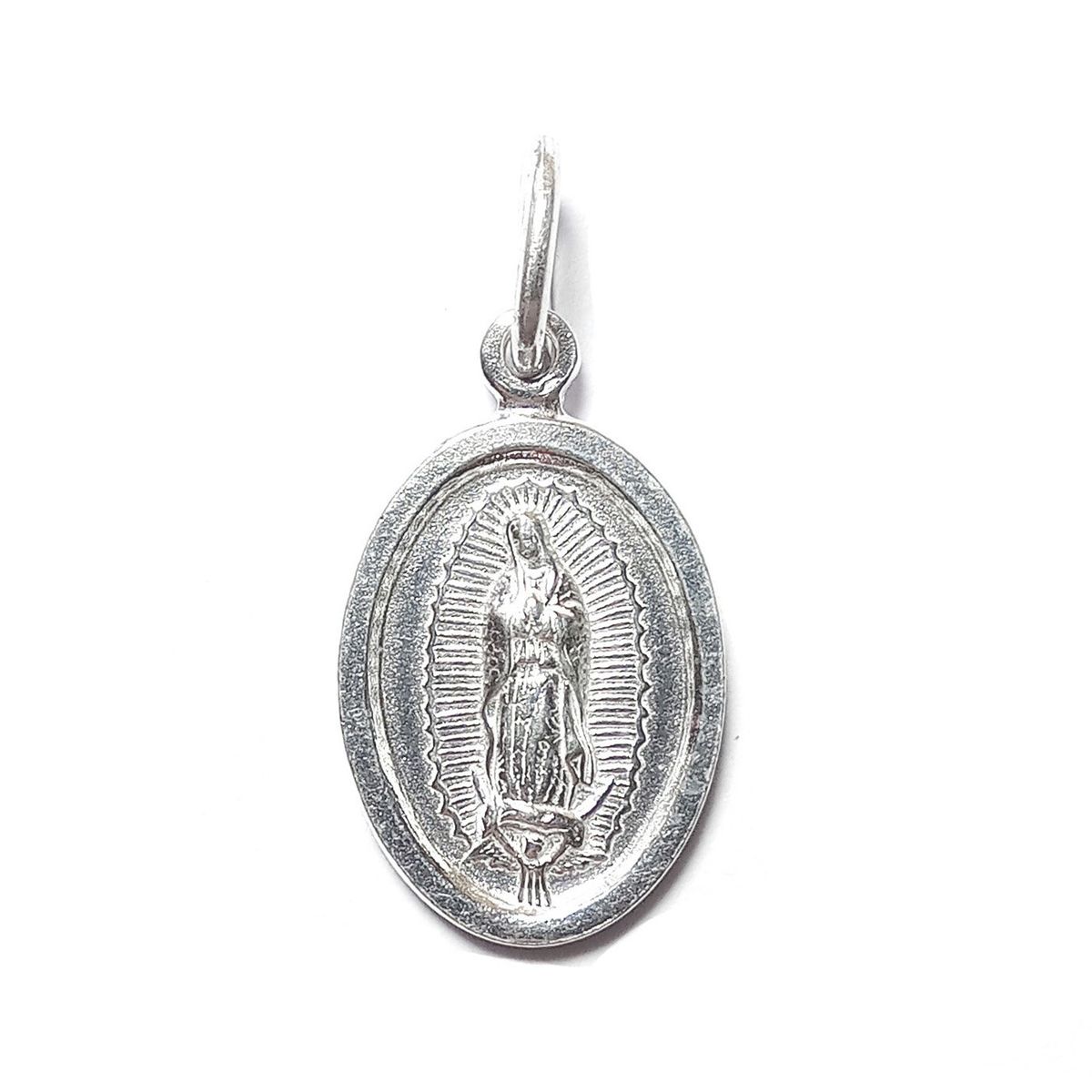 COGGIOLA - Colgante Medalla Virgen de Guadalupe 12mm Plata Fina 925