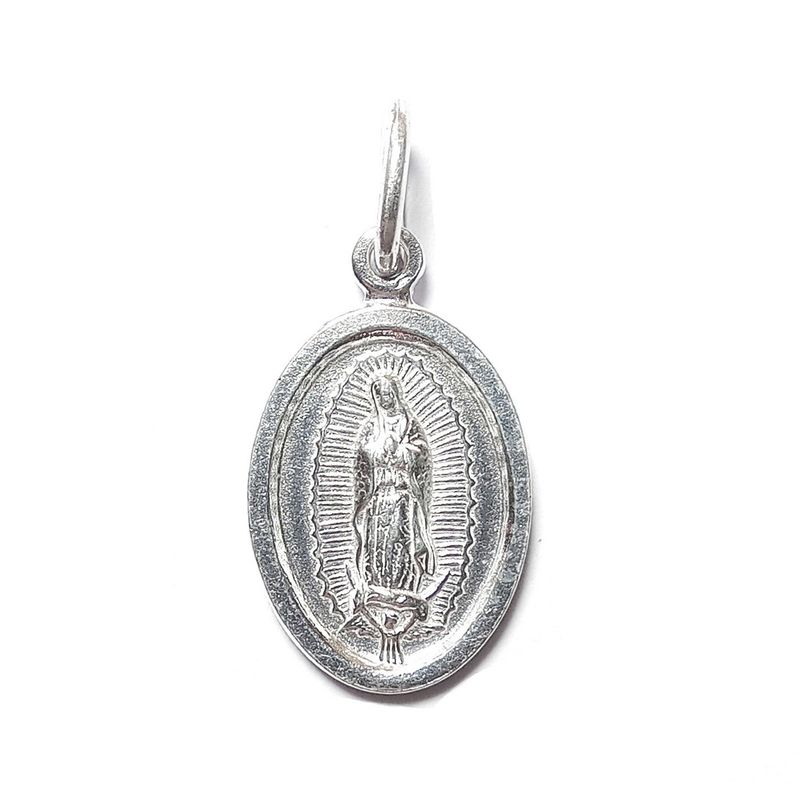 ANDREA COGGIOLA JOYAS - Colgante Medalla Virgen de Guadalupe 12mm Plata Fina 925