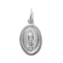 ANDREA COGGIOLA JOYAS - Colgante Medalla Virgen de Guadalupe 12mm Plata Fina 925
