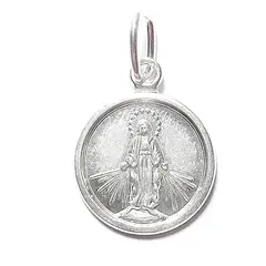 ANDREA COGGIOLA JOYAS - Colgante Medalla Virgen De Los Rayos 12mm Plata Fina 925