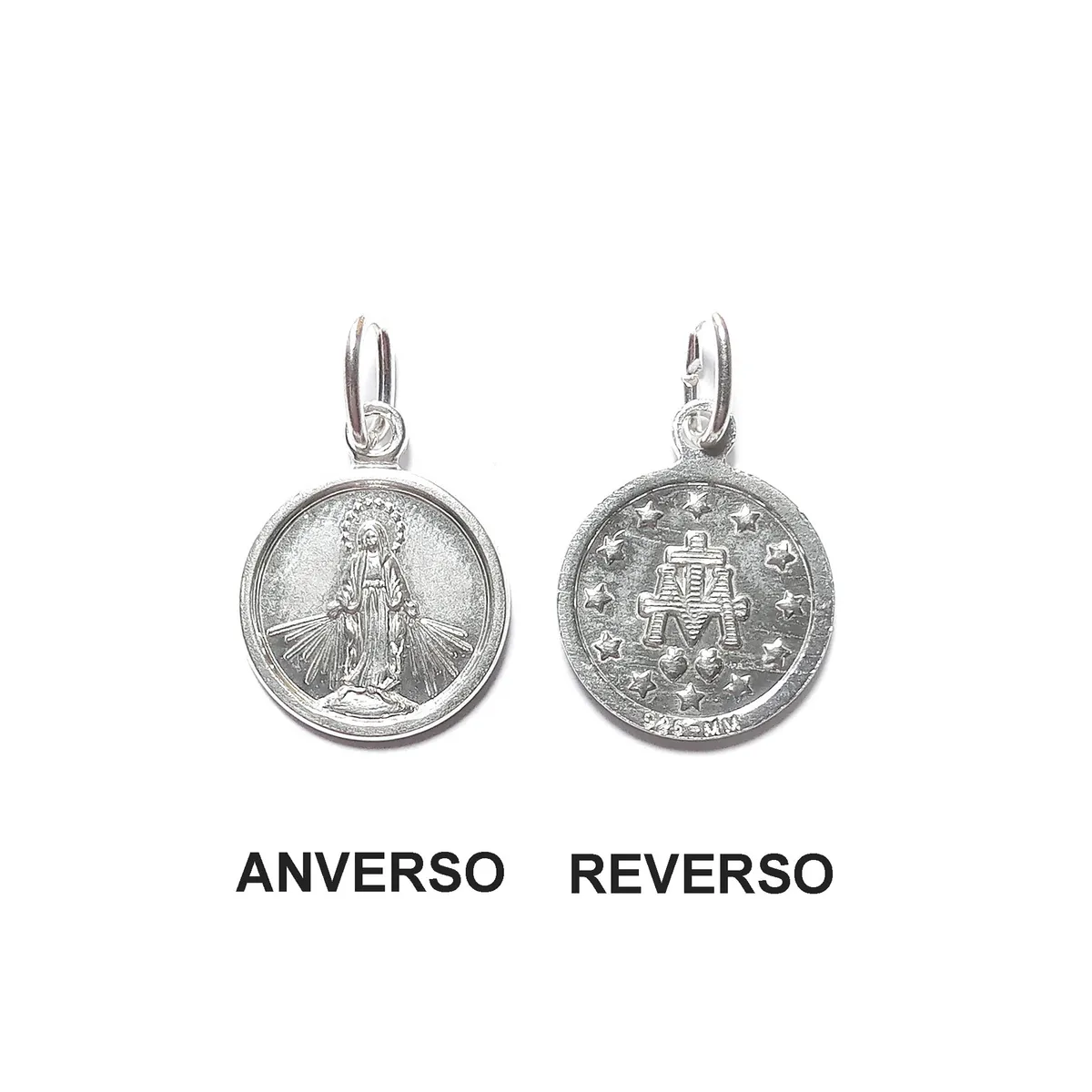 ANDREA COGGIOLA JOYAS - Colgante Medalla Virgen De Los Rayos 12mm Plata Fina 925