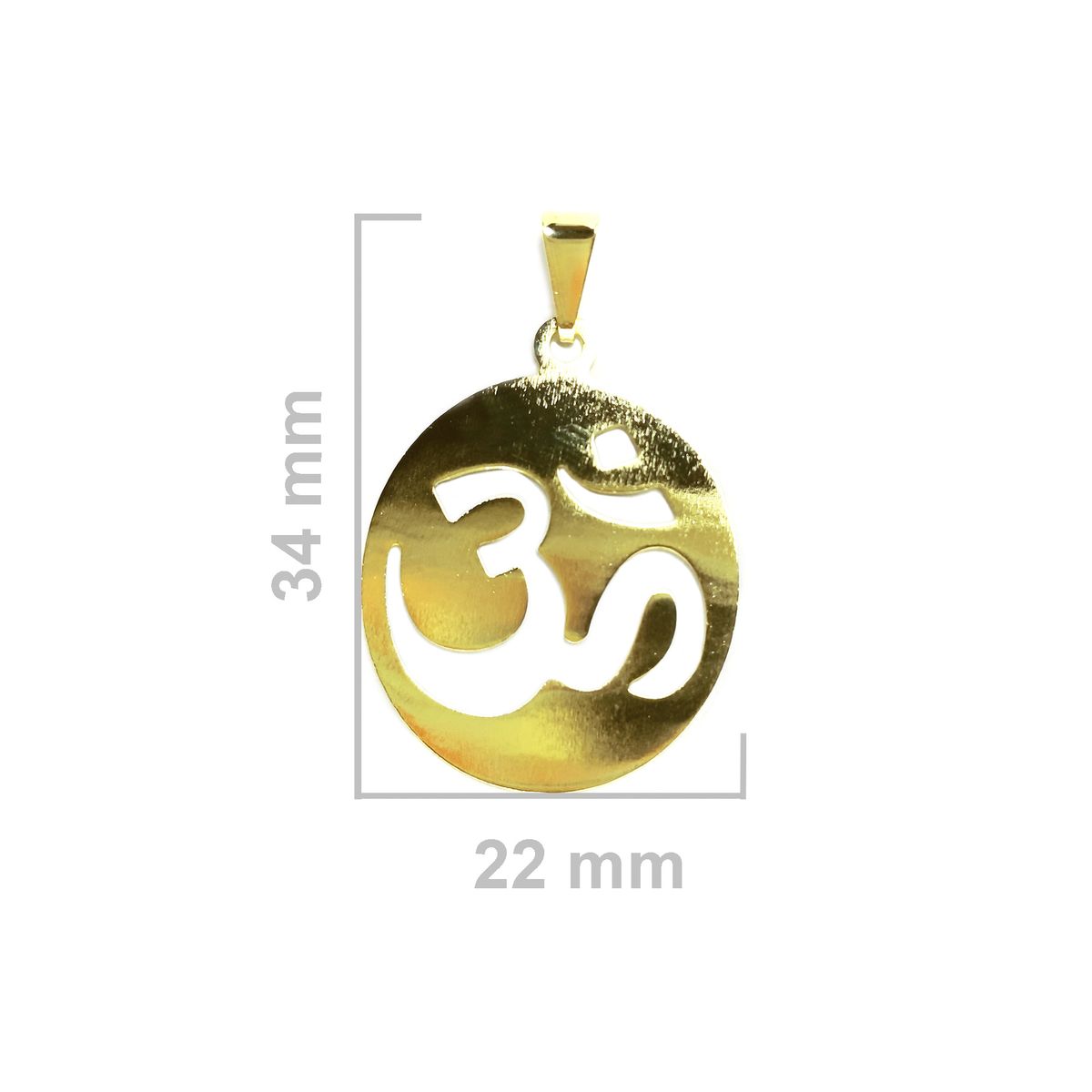 COGGIOLA - Colgante Ohm Plano Enchapado Oro 18K