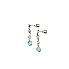 ALYN B JOYAS - Aros Plata Piedra Luna Amatista Peridoto Topacio