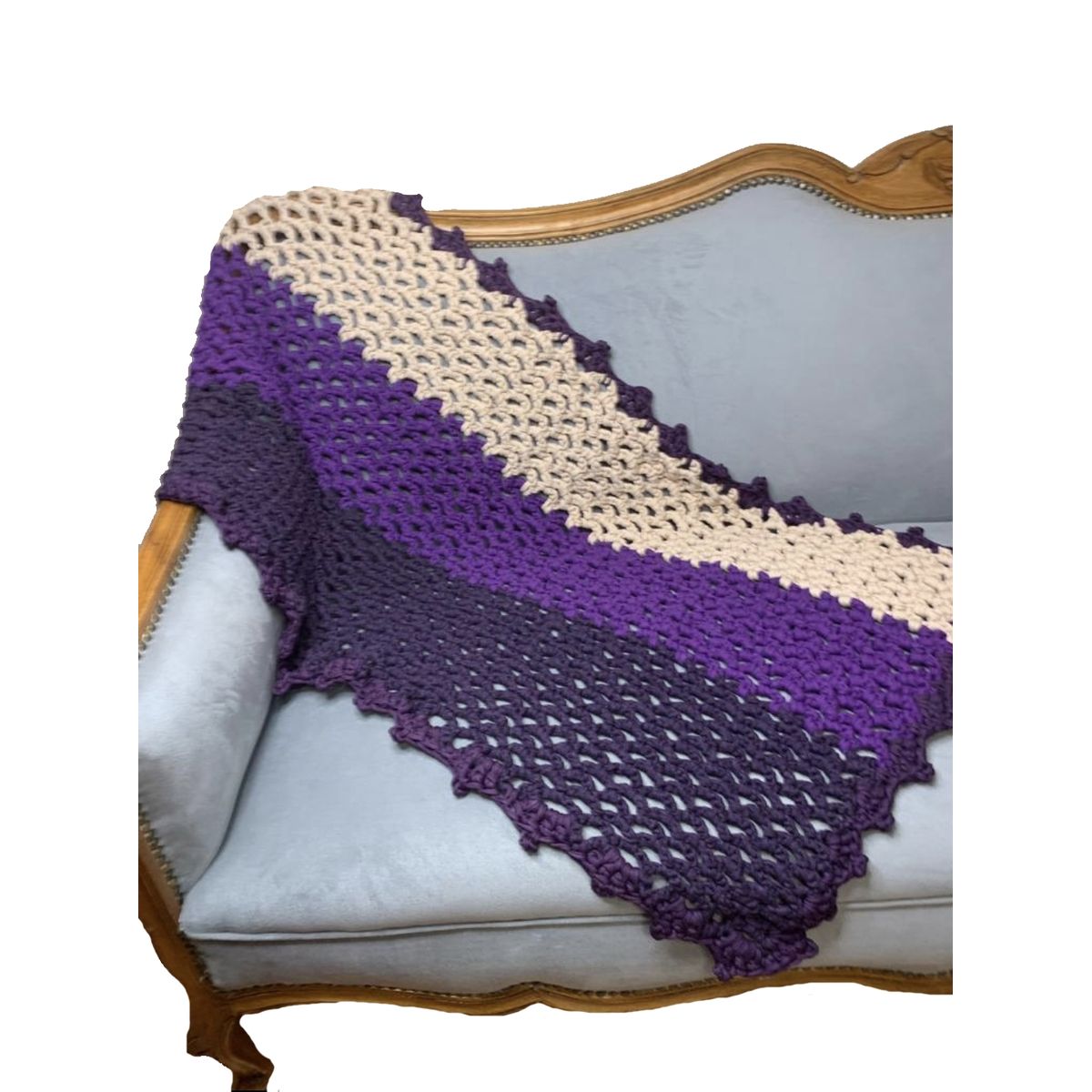 ROPA DE CAMA, BAÑO,MANTELERIA - PIECERA TEJIDA A TRAPILLO