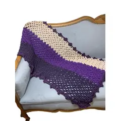 ROPA DE CAMA, BAÑO,MANTELERIA - PIECERA TEJIDA A TRAPILLO