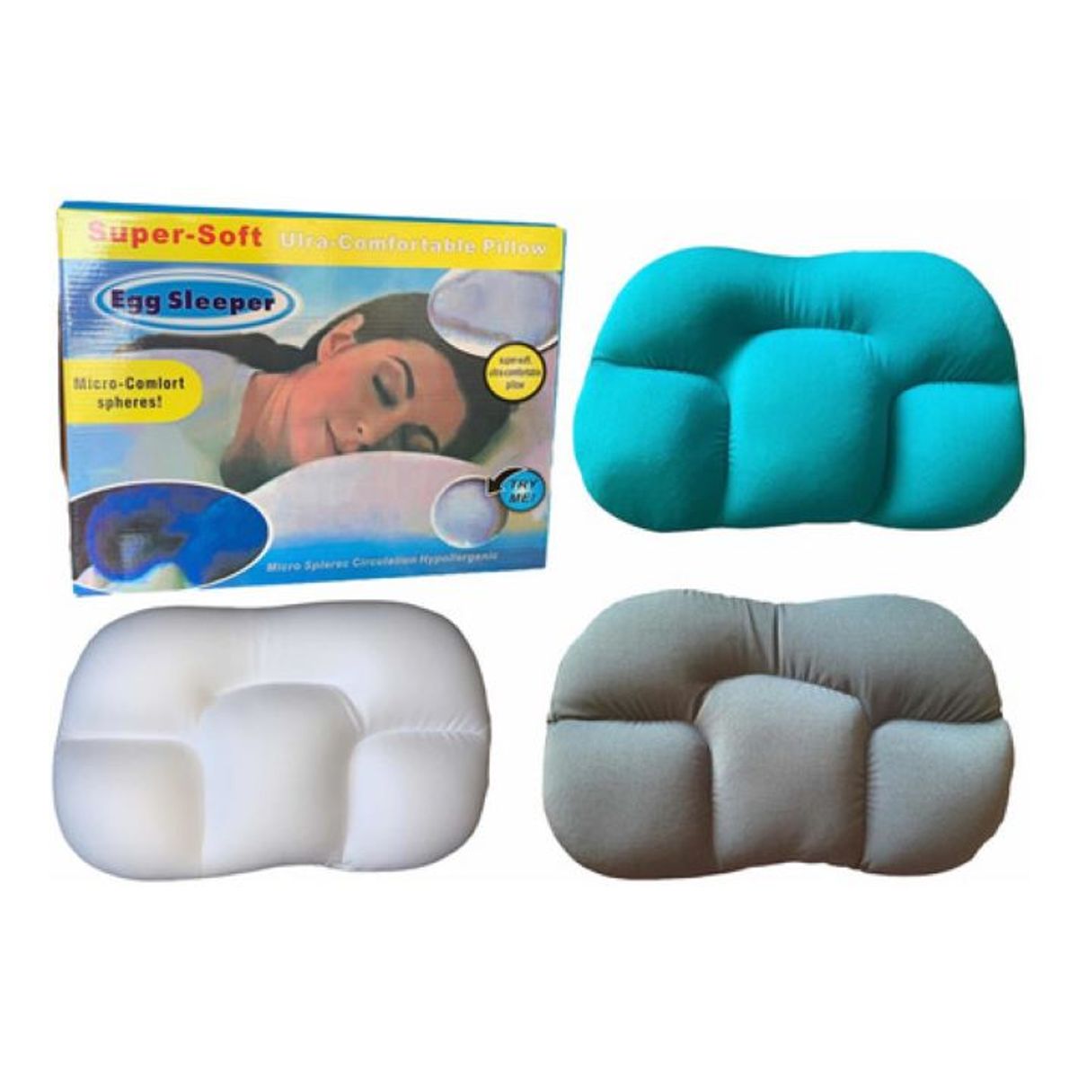 GENERICO - Almohada Cervical Confortable Argómica Egg Sleeper
