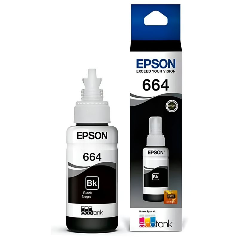 EPSON - Tinta Epson 664 Original Negra 70Ml Premium Edition - Negro
