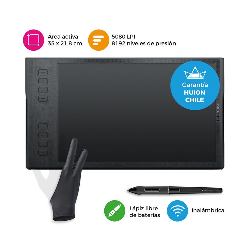 HUION - Tableta Gráfica Inalámbrica Huion Inspiroy Q11K V2 - Incluye Guante