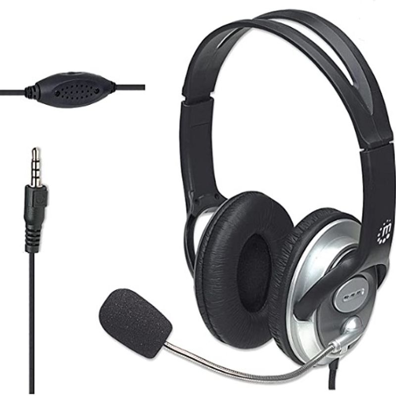 MANHATTAN - Auriculares con cable con micrófono flexible Manhattan 179942