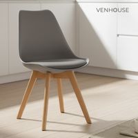 Silla Tulip Acolchadas Gris