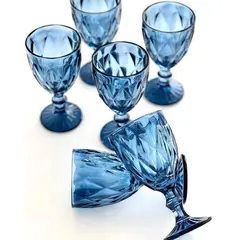 MI DECO HOME CADA DETALLE IMPORTA - SET 6 COPAS DE COLORES AZUL
