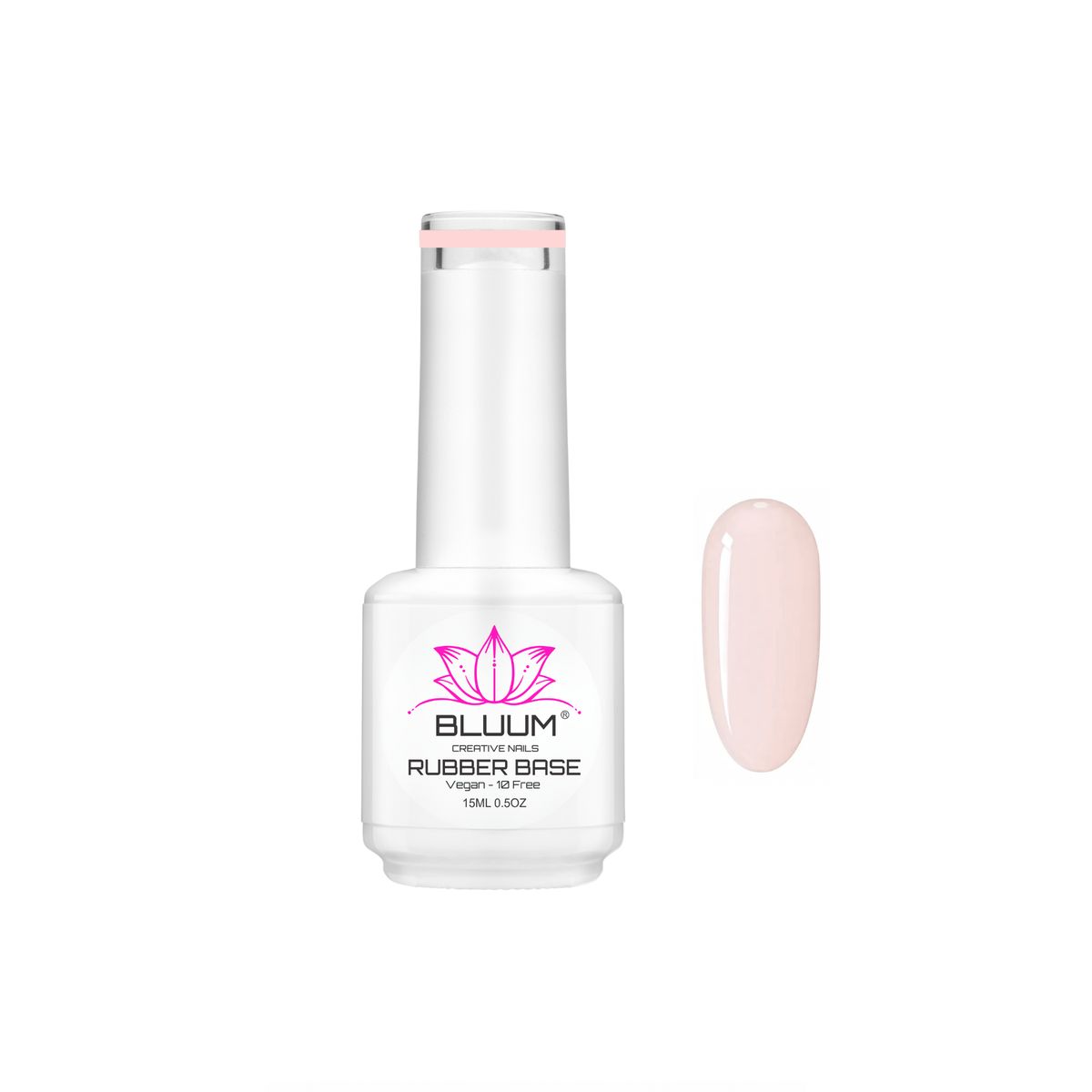 BLUUM - Base Rubber Permanente Rosado 15ml