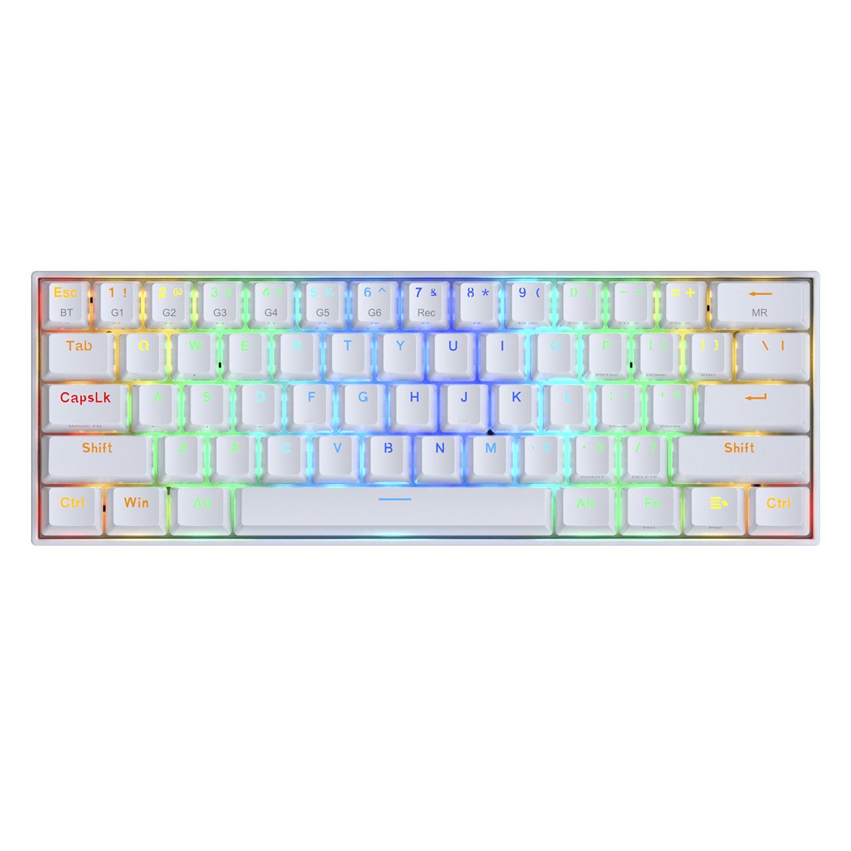 REDRAGON - Teclado Gamer Redragon Mecanico Draconic Blanco Bluetooth K530W-Rgb