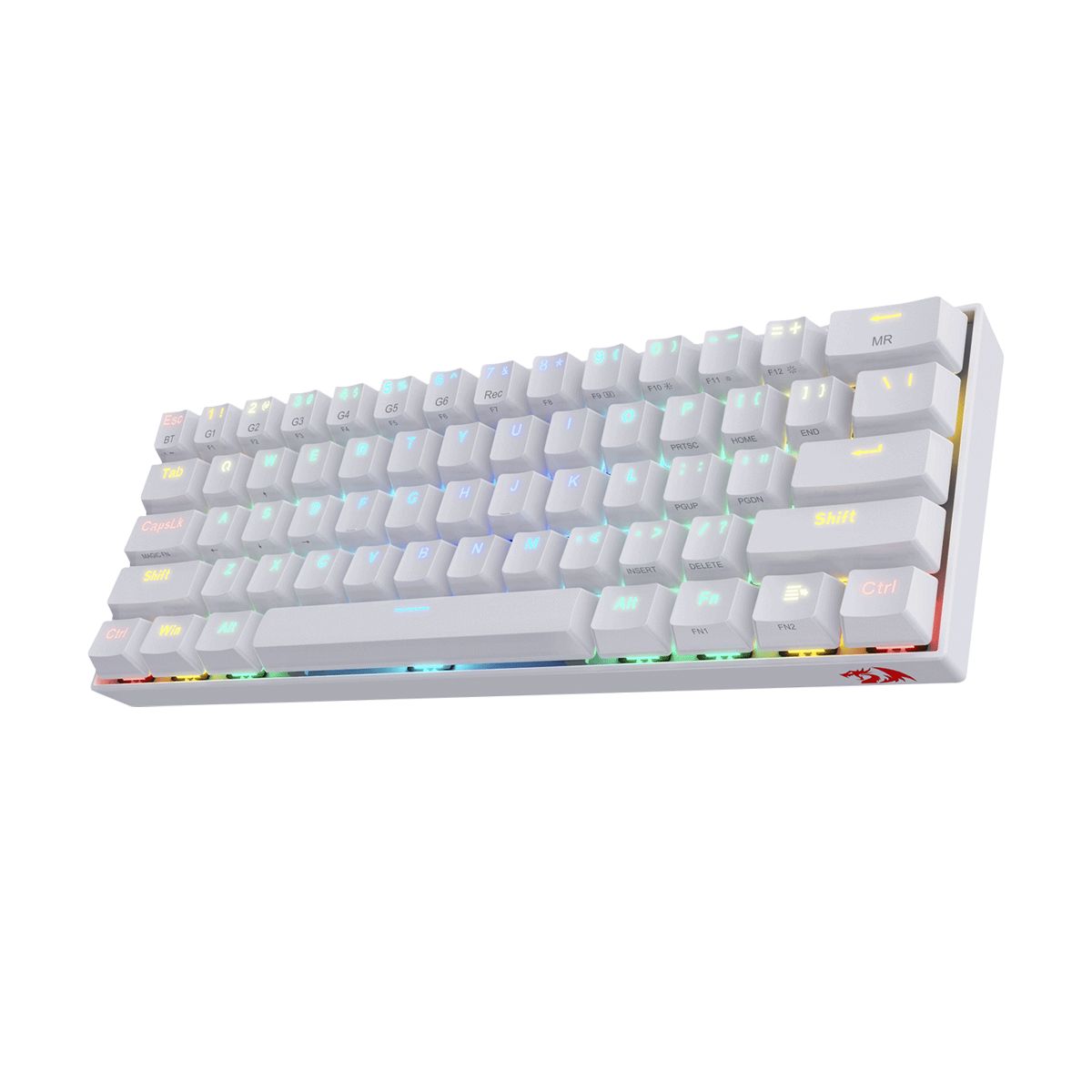 REDRAGON - Teclado Gamer Redragon Mecanico Draconic Blanco Bluetooth K530W-Rgb