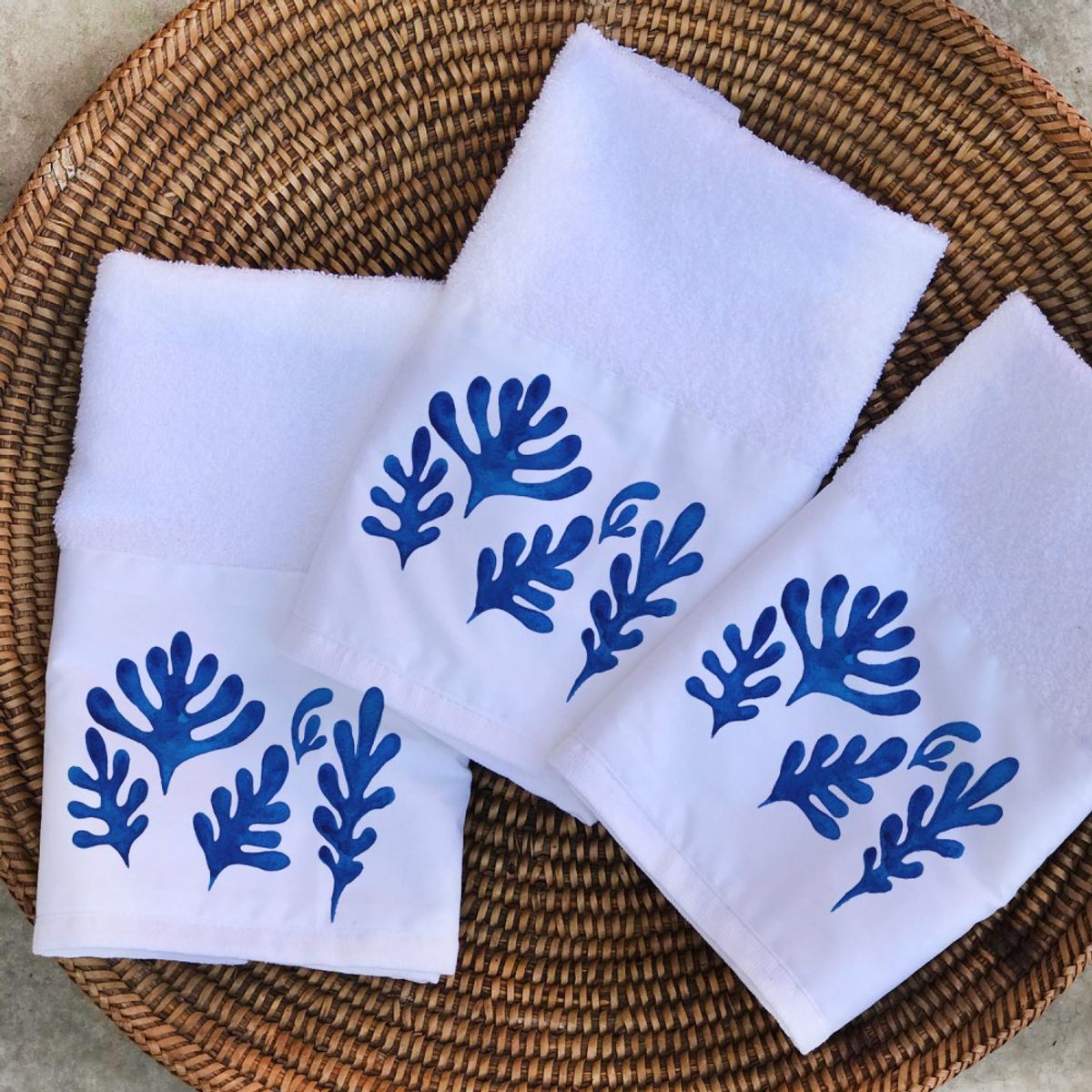 TUYO PRINT - Juego de Toallas  Visita, Algas Azúl - Tuyo Print