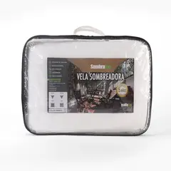 SOMBRATEC - Vela sombra sombreadora triangular 5x5x5 m marfil