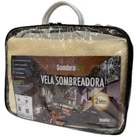 Vela Sombra Malla Toldo Triangular 5x5x5 m Beige Claro