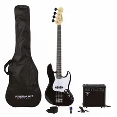 FREEMAN - Pack Bajo Eléctrico + Amplificador Full Rock - Black