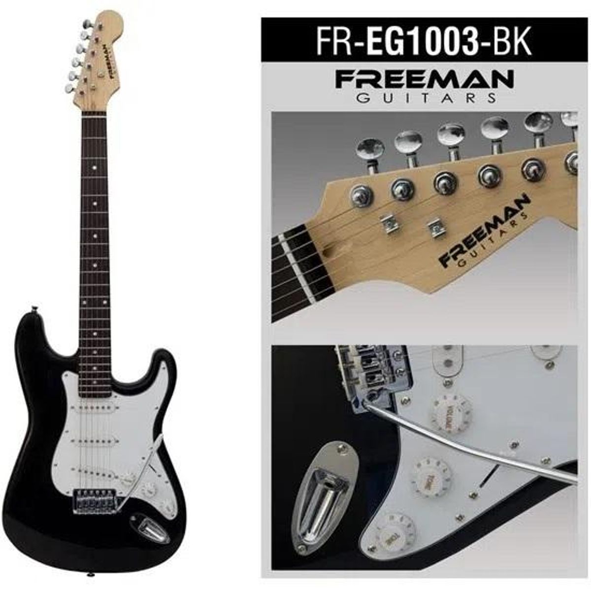 FREEMAN - Guitarra electrica freg1003 bk freeman