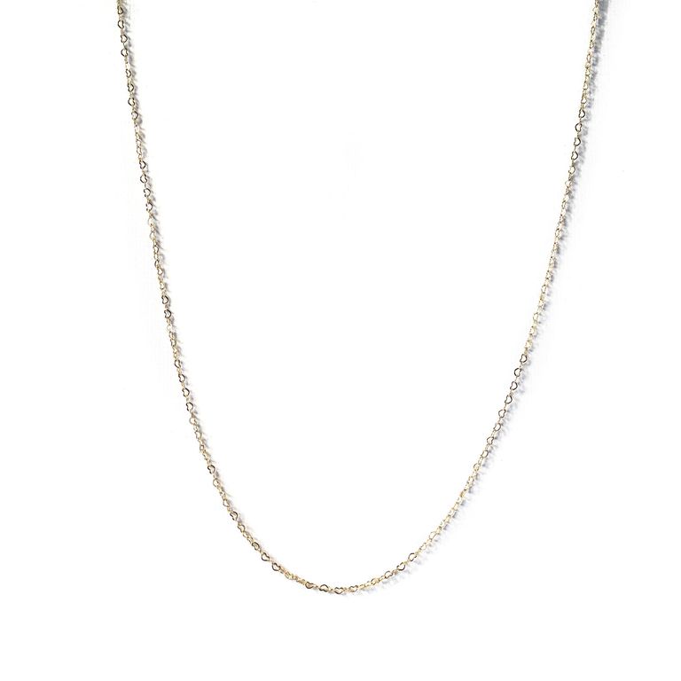 Cadena Corazones Mini 40cm Enchapado Oro 18K Dorado 40